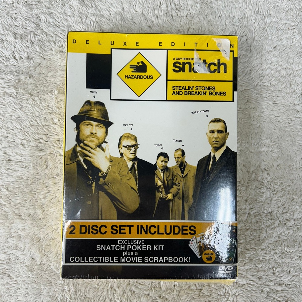 Snatch DVD Movie Deluxe Edition New Poker Set and Scrapbook Sealed Box Set